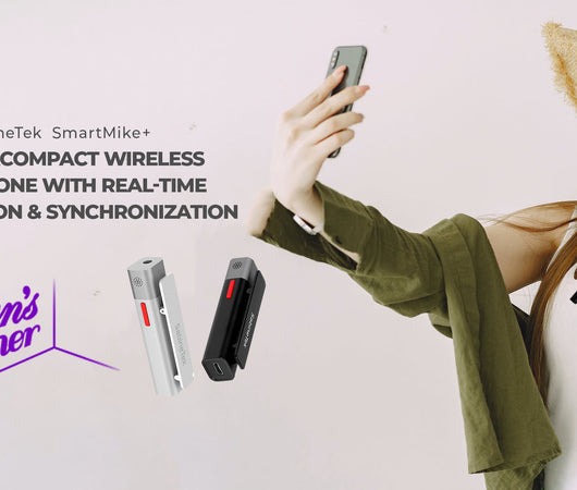 SabineTek SmartMike+ An ultracompact wireless microphone with real-time transmission and synchronization.