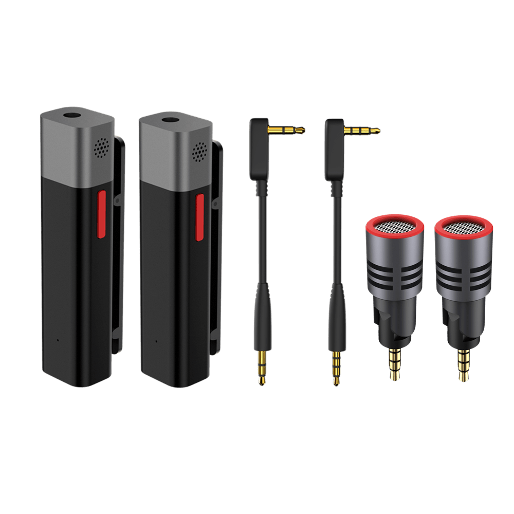 Two Smartmike+™&Aux Cable&Unidirectional Mic