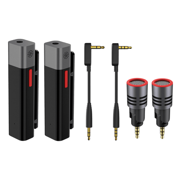 Sabinetek Smartmike+™ Pack with Audio Aux Cable and Unidirectional Mic, Black / Unidirectional Mic*2